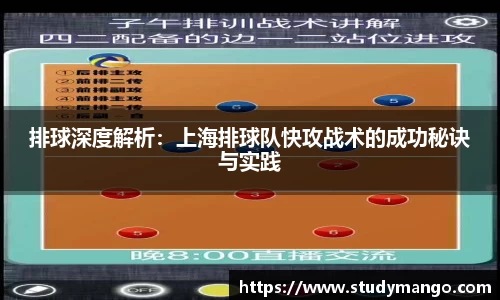 排球深度解析：上海排球队快攻战术的成功秘诀与实践