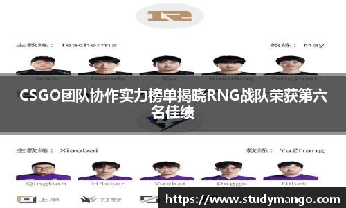 CSGO团队协作实力榜单揭晓RNG战队荣获第六名佳绩