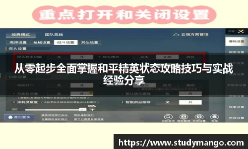从零起步全面掌握和平精英状态攻略技巧与实战经验分享